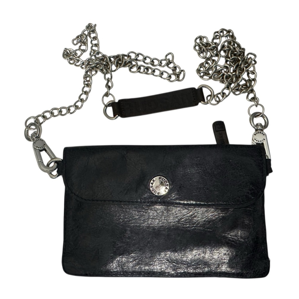 RUDSAK navy blue Leather wallet Chain Shoulder Bag